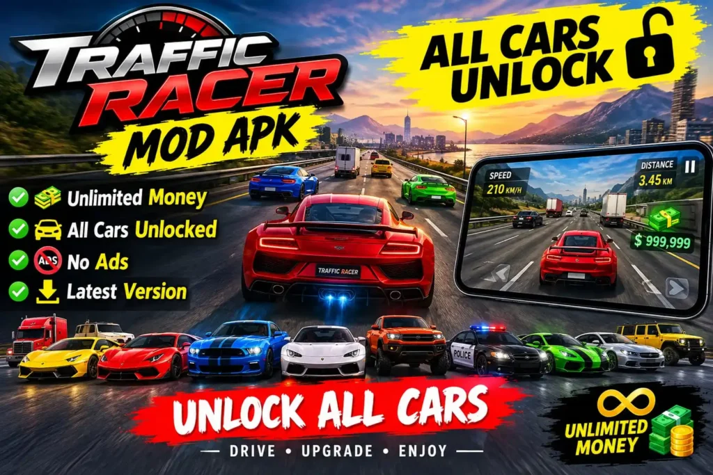 Traffic Racer Mod APK All Cars Unlocked